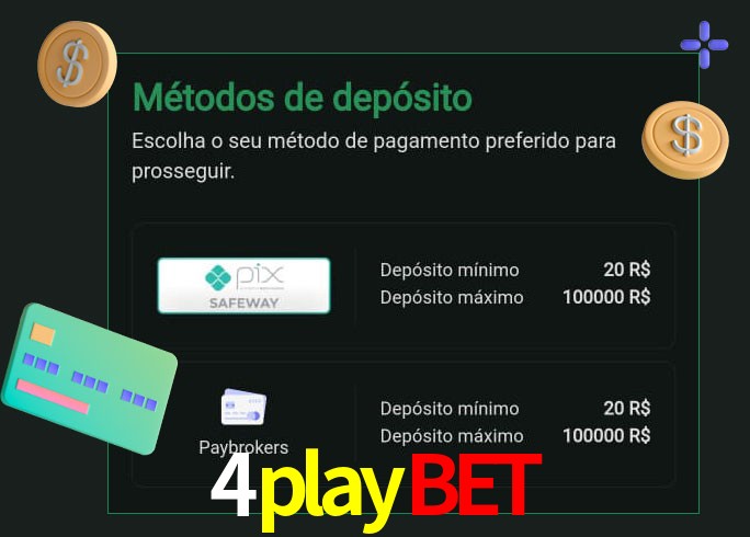 O cassino 4playbet oferece uma grande variedade de métodos de pagamento